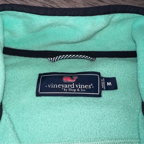 Vineyard Vines Men Sherpa Pullover Seafoam Green Blue Men’s Medium - Picture 3 of 10